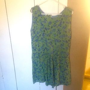 Green floral mini moo moo